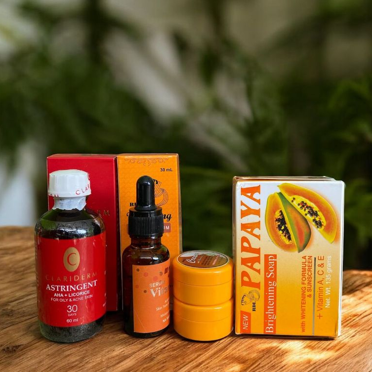 Paket Hemat RDL Pencerah Wajah, Memudarkan Flek Di Wajah Toner +Sabun 135g + Serum Whitening 20ml