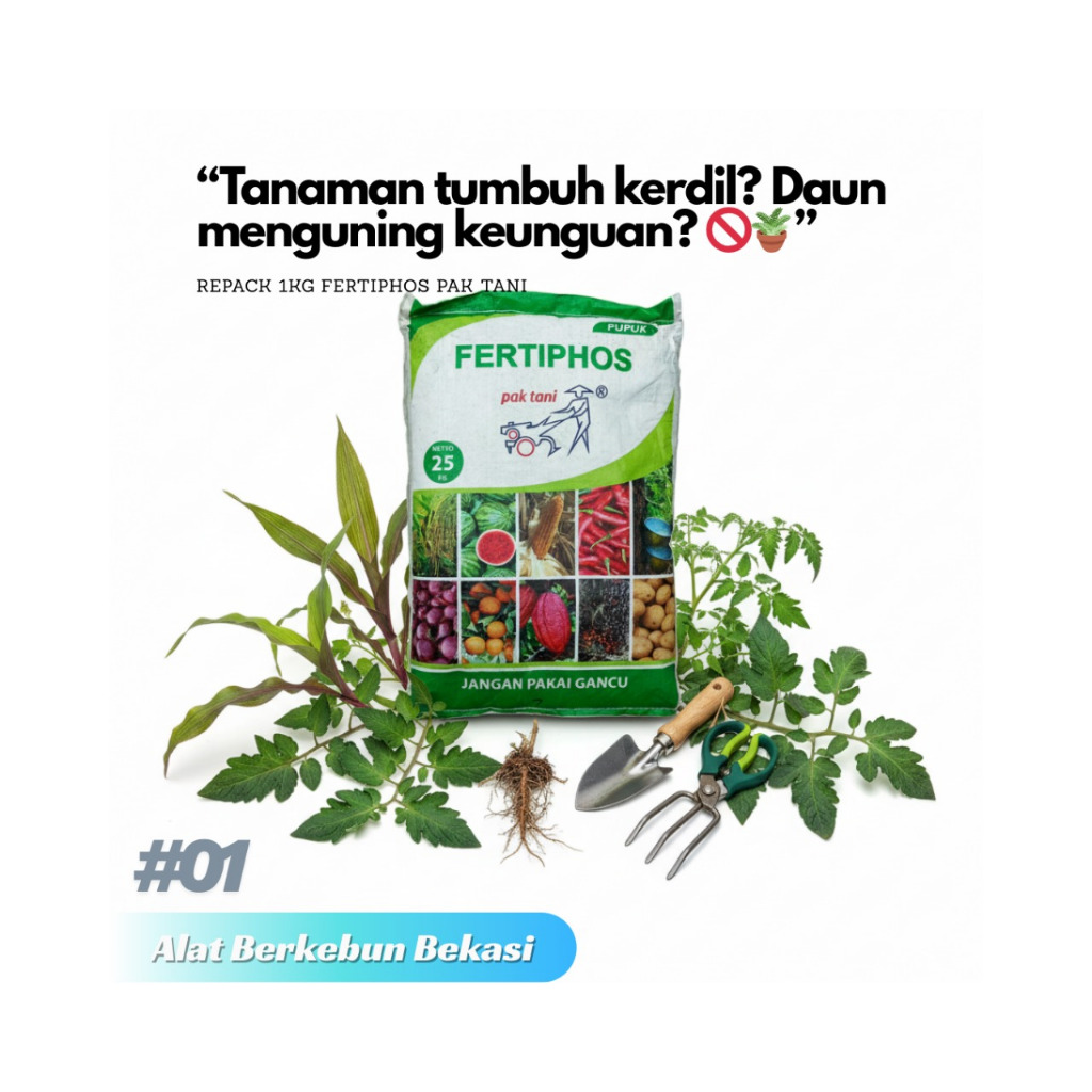 Pupuk Fertiphos Tsp Pak Tani Pupuk Dasar Tanaman Repack 1 Kg