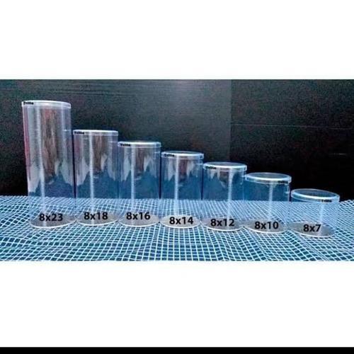 Toples Tabung Plastik Alas Aluminium Food Grade | tabung mika lemas 16 cm | toples mika tinggi 16cm