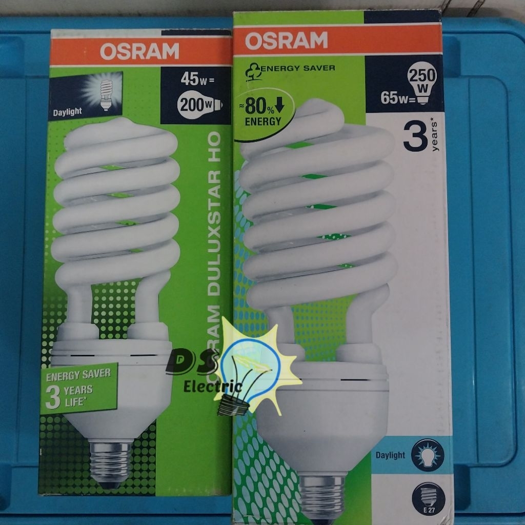 OSRAM DULUXSTAR 45 watt 65 watt LAMPU SPIRAL Twist Daylight Putih 45w 65w
