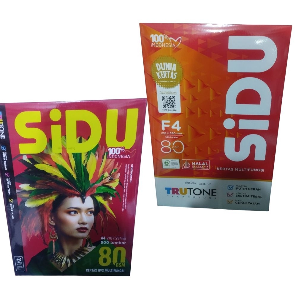 KERTAS HVS/KERTAS PRINTER SIDU A4 80 GSM - F4 80 GSM