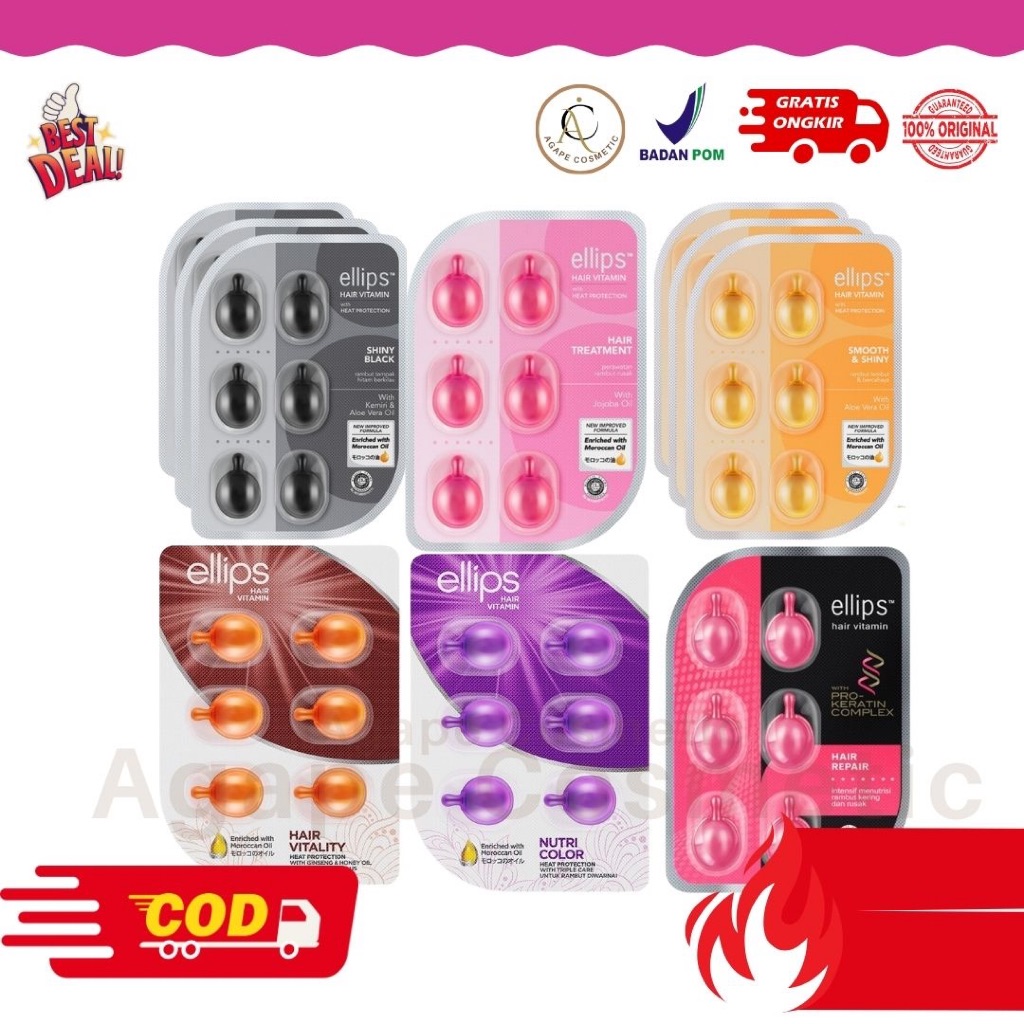 (GROSIR/LUSIN) Elips Hair Vitamin Sachet Rambut (BEST SELLER TERLARIS)