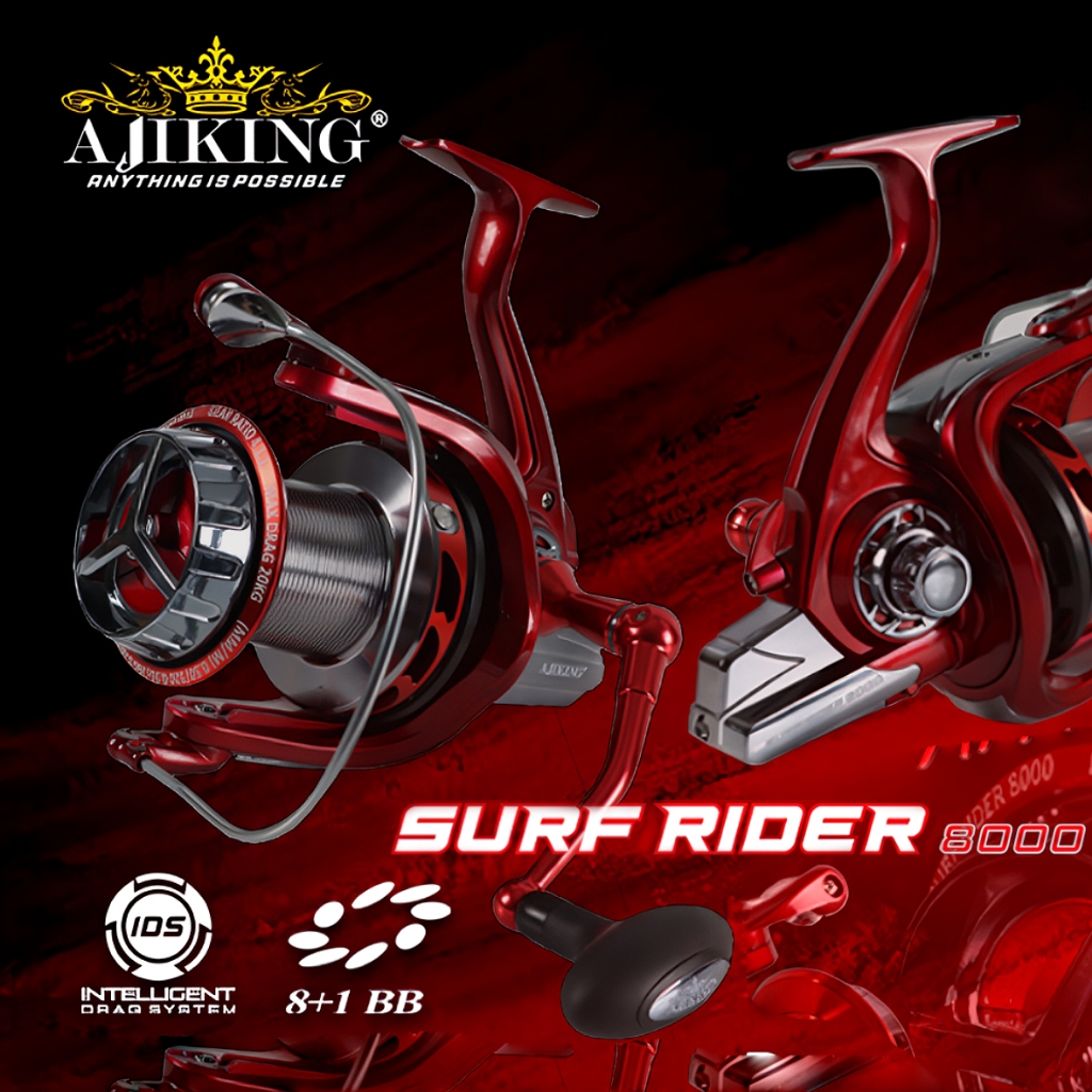 REEL PANCING AJIKING SURF RIDER 8000 8+1 BALL BEARING 20KG MAX DRAG