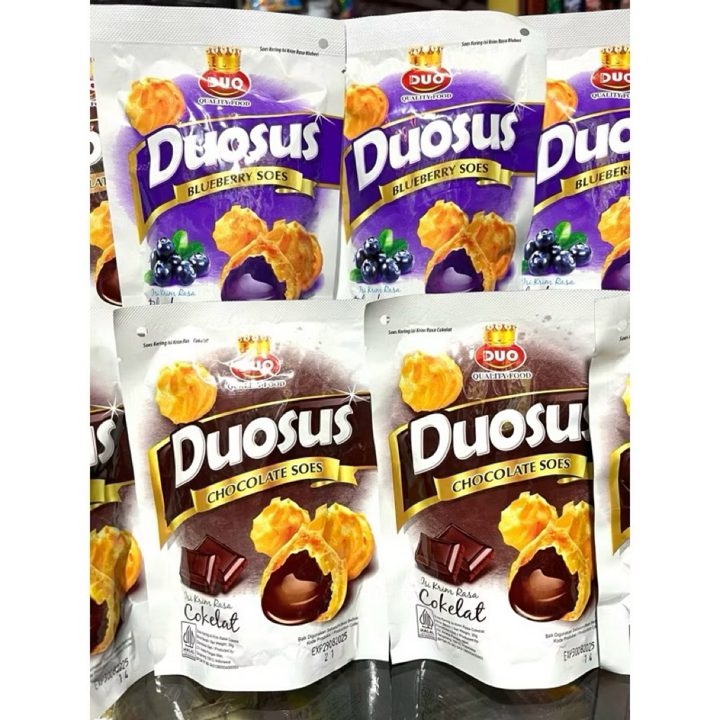 Duosus @30 g ( Coklat Soes, Blueberry Soes)