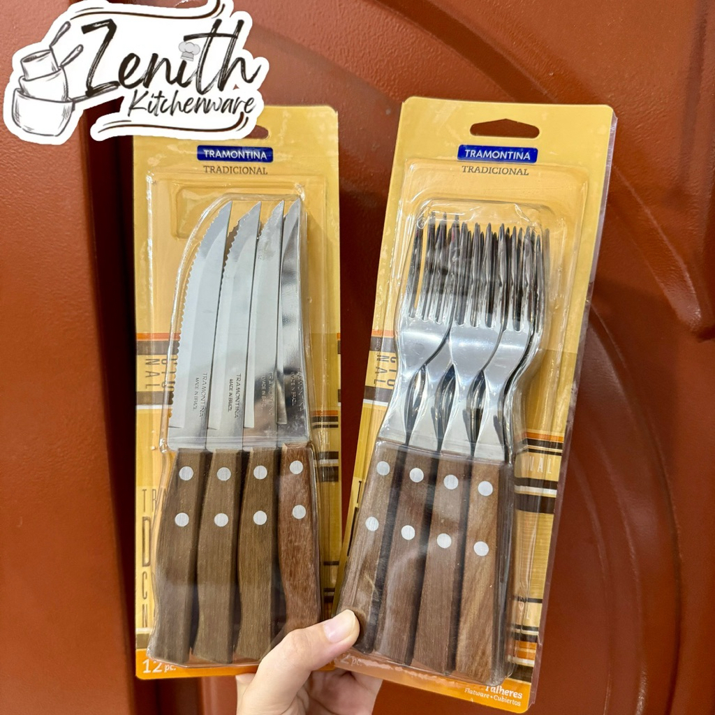 PISAU DAN GARPU STEAK TRAMONTINA BRAZIL ORIGINAL