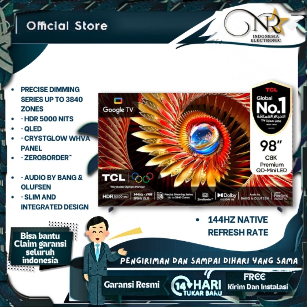 TCL 98C8K Android TV 98 Inch