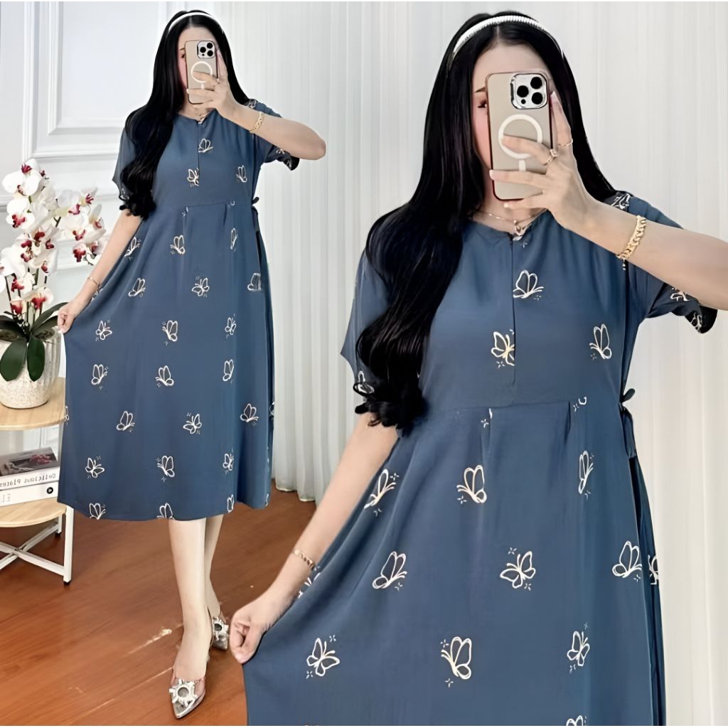 DASTER JUMBO LD 110 KEKINIAN DASTER BATIK BAJU DEWASA RESLETING DEPAN COCOK UNTUK BUSSUI BUMIL FRIEN