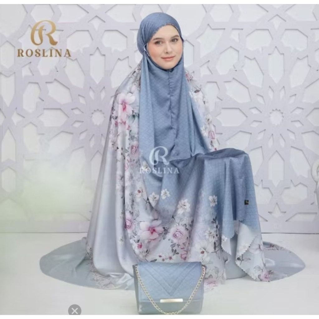 Mukena Maxmara Luxury Jumbo Printing Laser Cut Silk Motif Premium