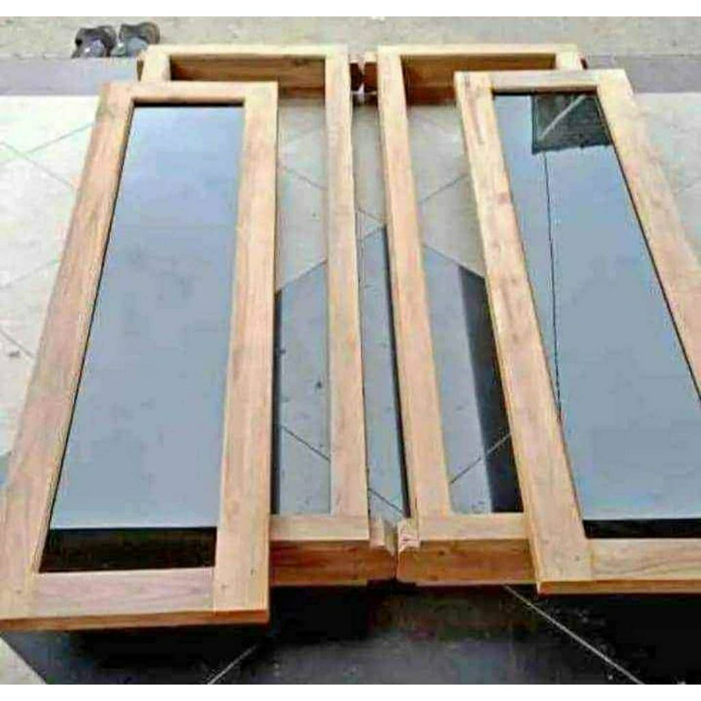 Jendela minimalis ful kayu jati jepara