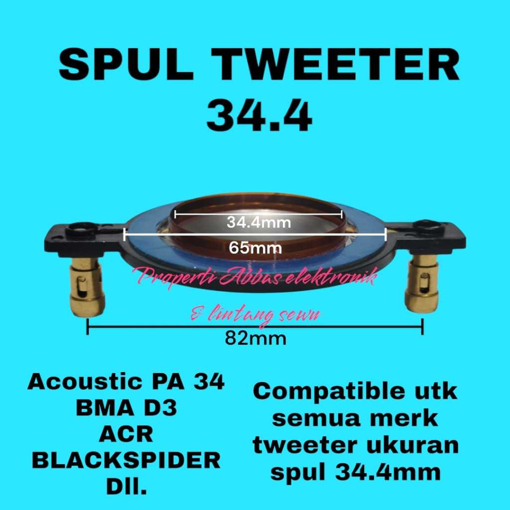 spul spool sepul spol coil driver tweeter twiter twitter recone kit 34.4 34,4  344 acoustic pa34 BMA