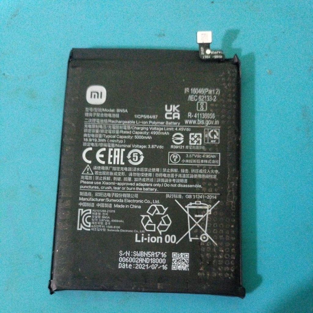 Baterai Copotan Original Redmi 10 (BN5A)