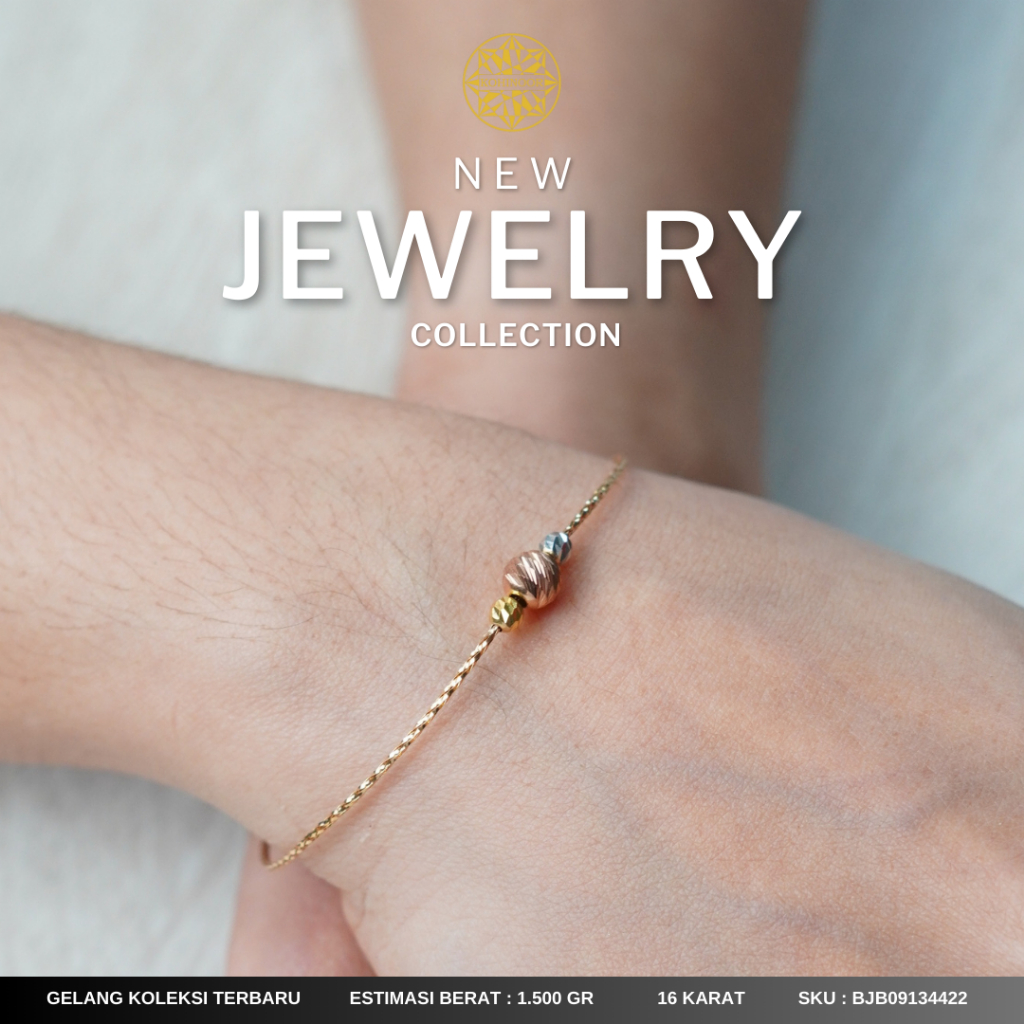 KOHINOOR GELANG EMAS GOLD POLOS YELLOW GOLD EMAS 16K