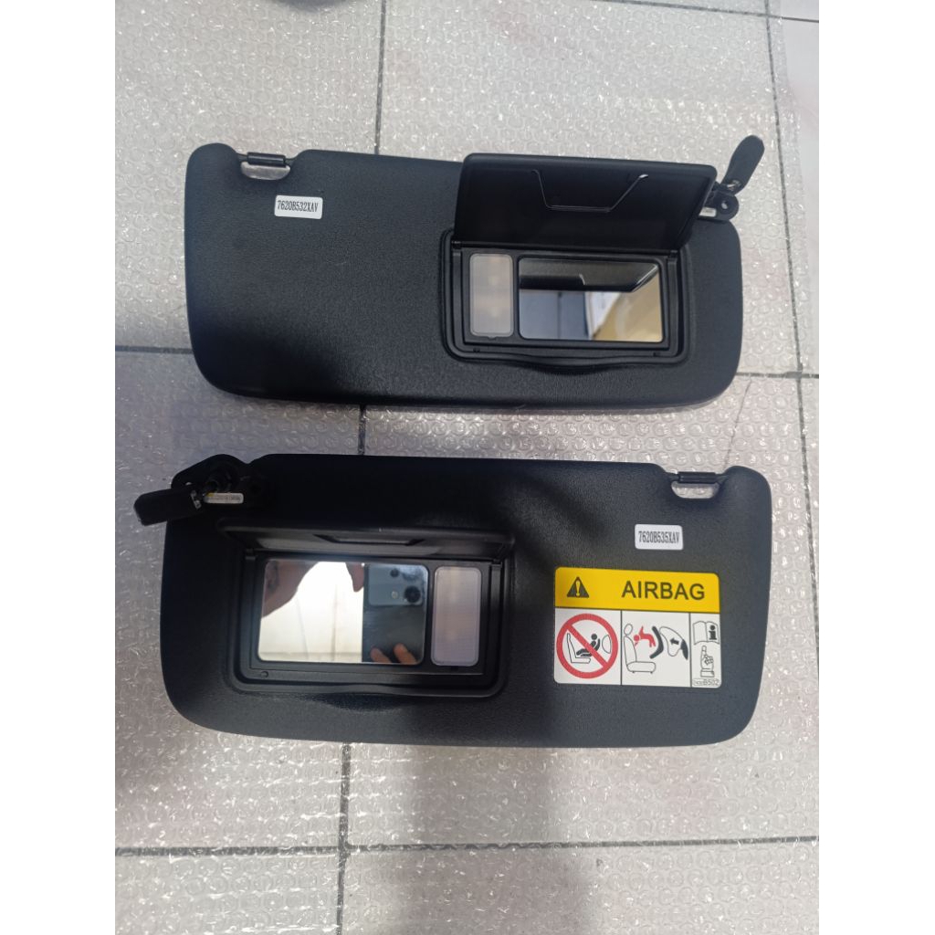 Sunvisor kaca Sunvisor lampu Mitsubishi Triton Hitam Original