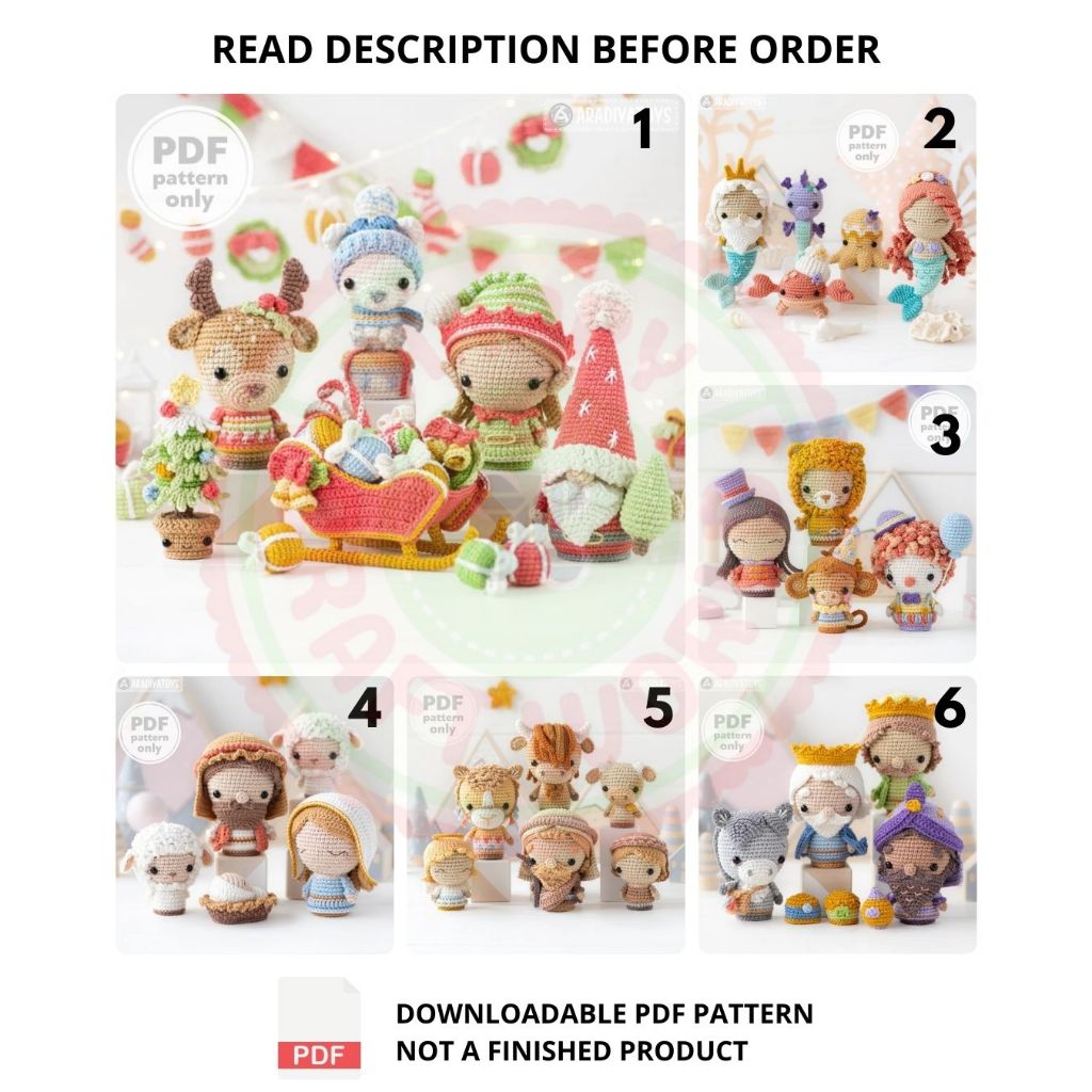 [PDF FILE] (Pola Membuat Boneka Amigurumi) Minis Set Amigurumi