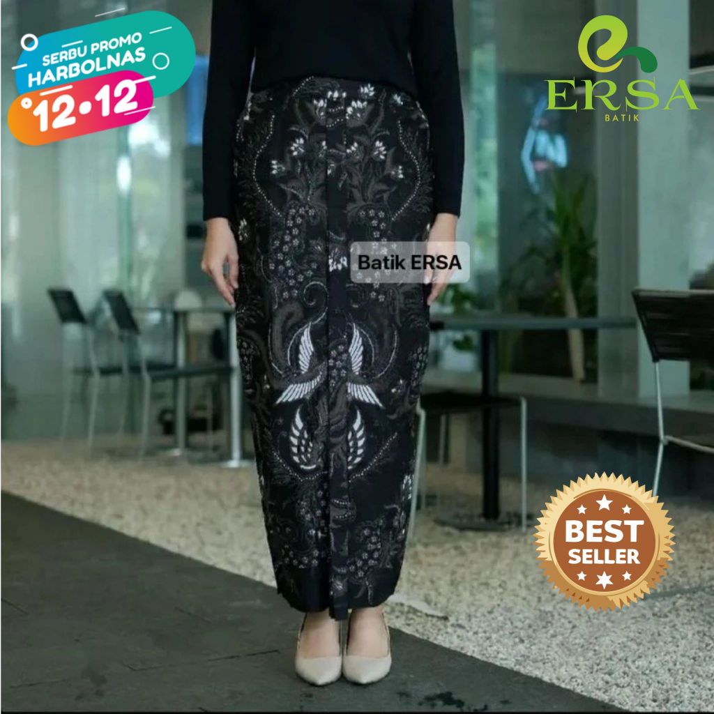 Rok Batik Wanita Jarik Wiru Solo 12.12 Spesial Diskon | Rok Batik Jumbo M-XXL Motif Gurdo Hitam