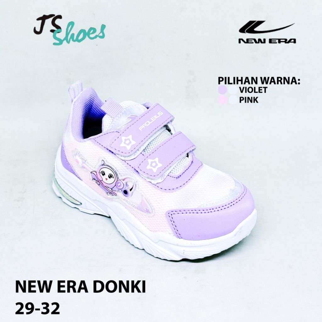 NEW ERA DONKI - SEPATU SNEAKERS SEPATU SEKOLAH ANAK CEWEK MERK NEW ERA ORIGINAL