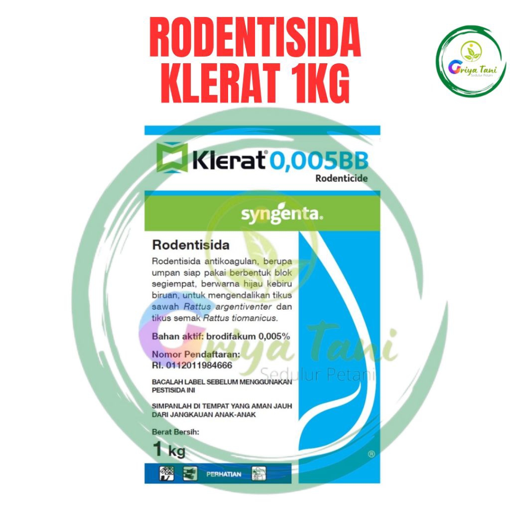 Rodentisida KLERAT Racun Tikus Klerat Syngenta 1Kg