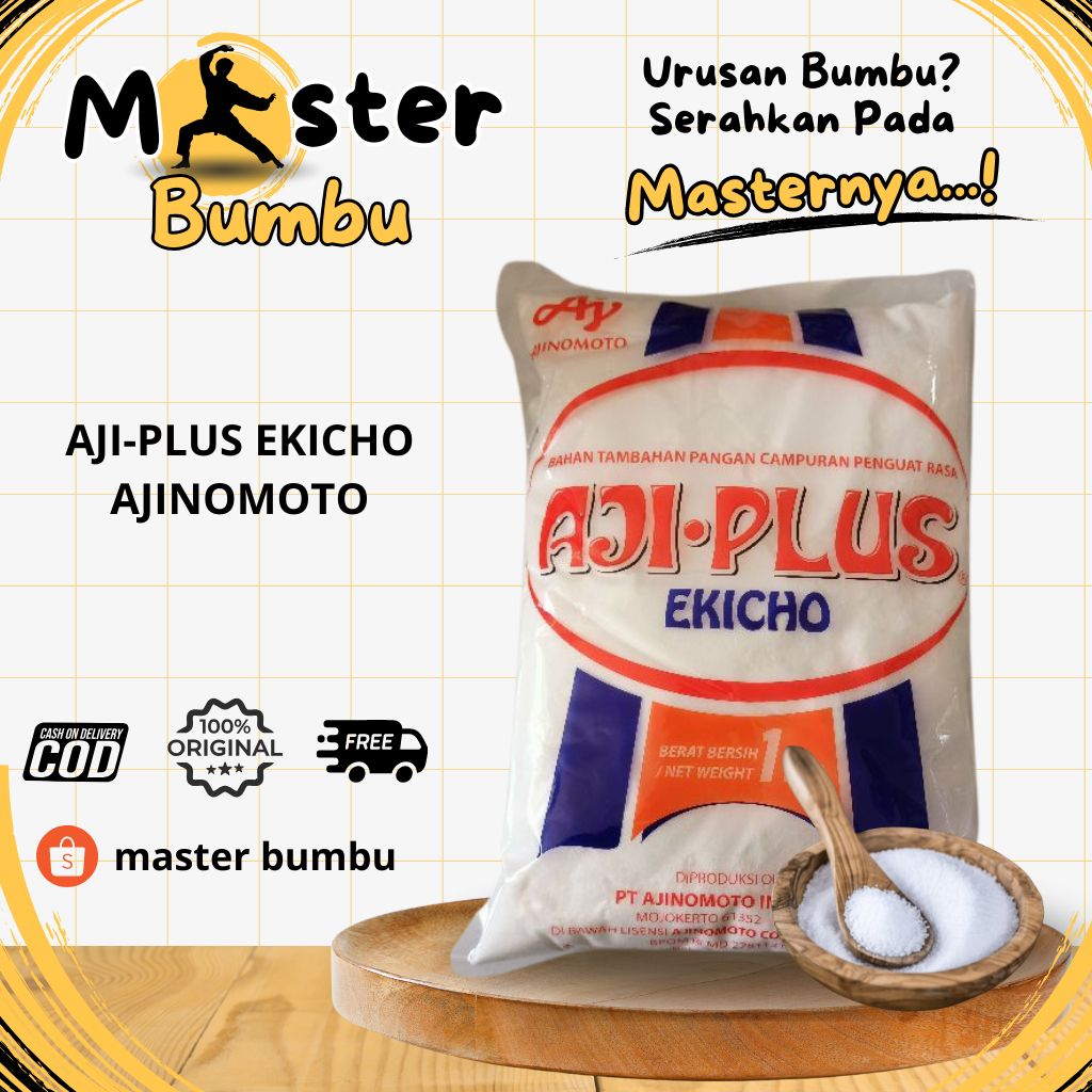 AJIPLUS EKICHO AJINOMOTO 1Kg  | AjiPlus Ekicho Penguat Rasa | Master Bumbu