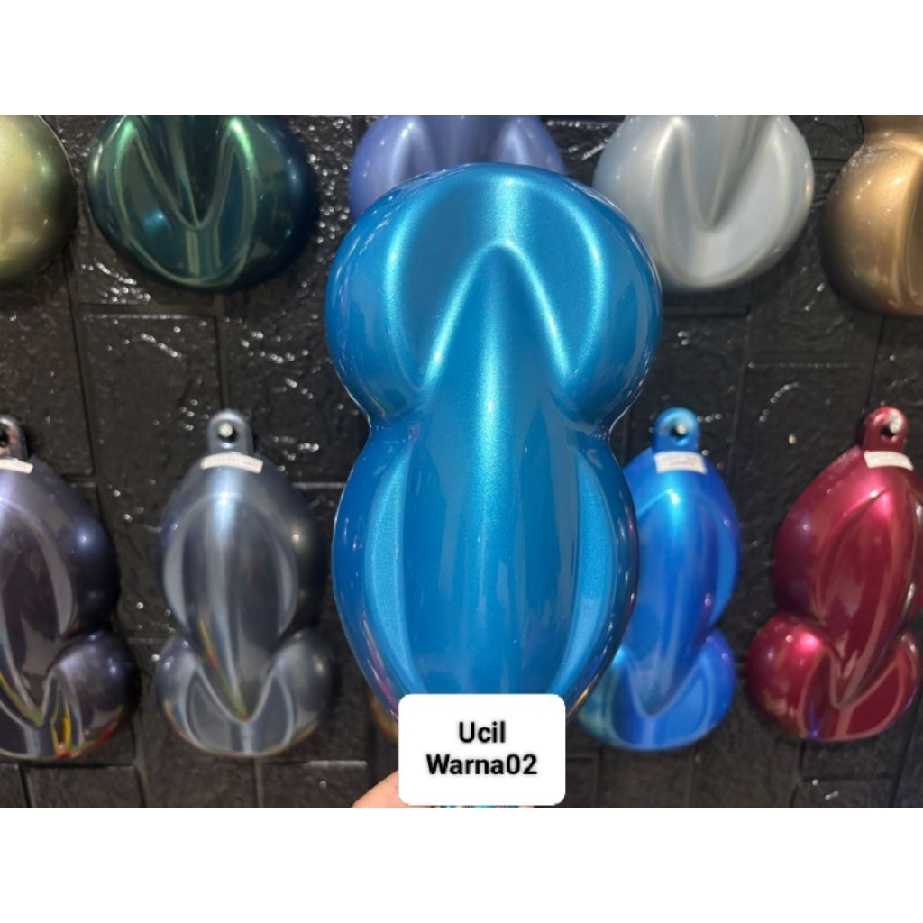 cat biru relaxa metalik bahan pu/cat Biru Relaxa metalik