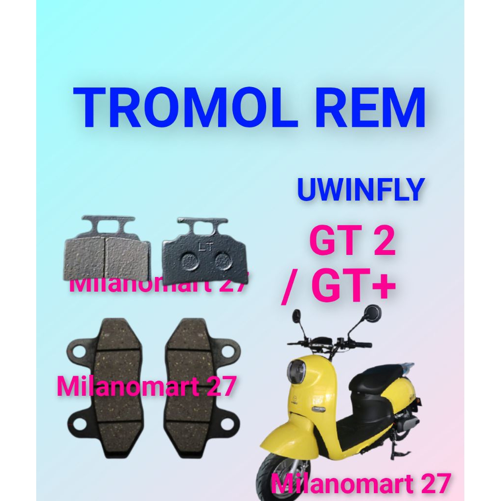 kampas rem motor listrik uwinfly GT2 kampas rem motor listrik uwinfly  golden turtle 2 uwinfly GT+ u