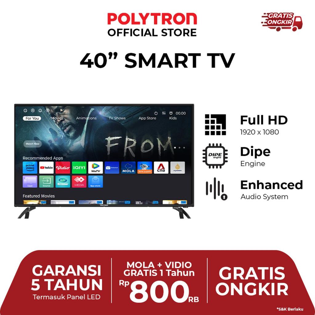 POLYTRON Smart TV PLD 40CV8969 LED TV 40 Inch Full HD