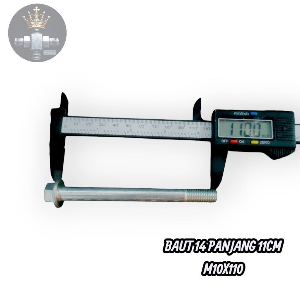 BAUT PANGKON MESIN BAUT GANTUNGAN MESIN PLUS MUR M10x110 SUPRA X 125 KHARISMA MEGAPRO VERZA CB 150R 