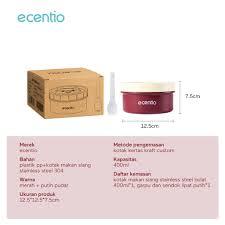 Ecentio tempat makan stainless anti tumpah lunch box