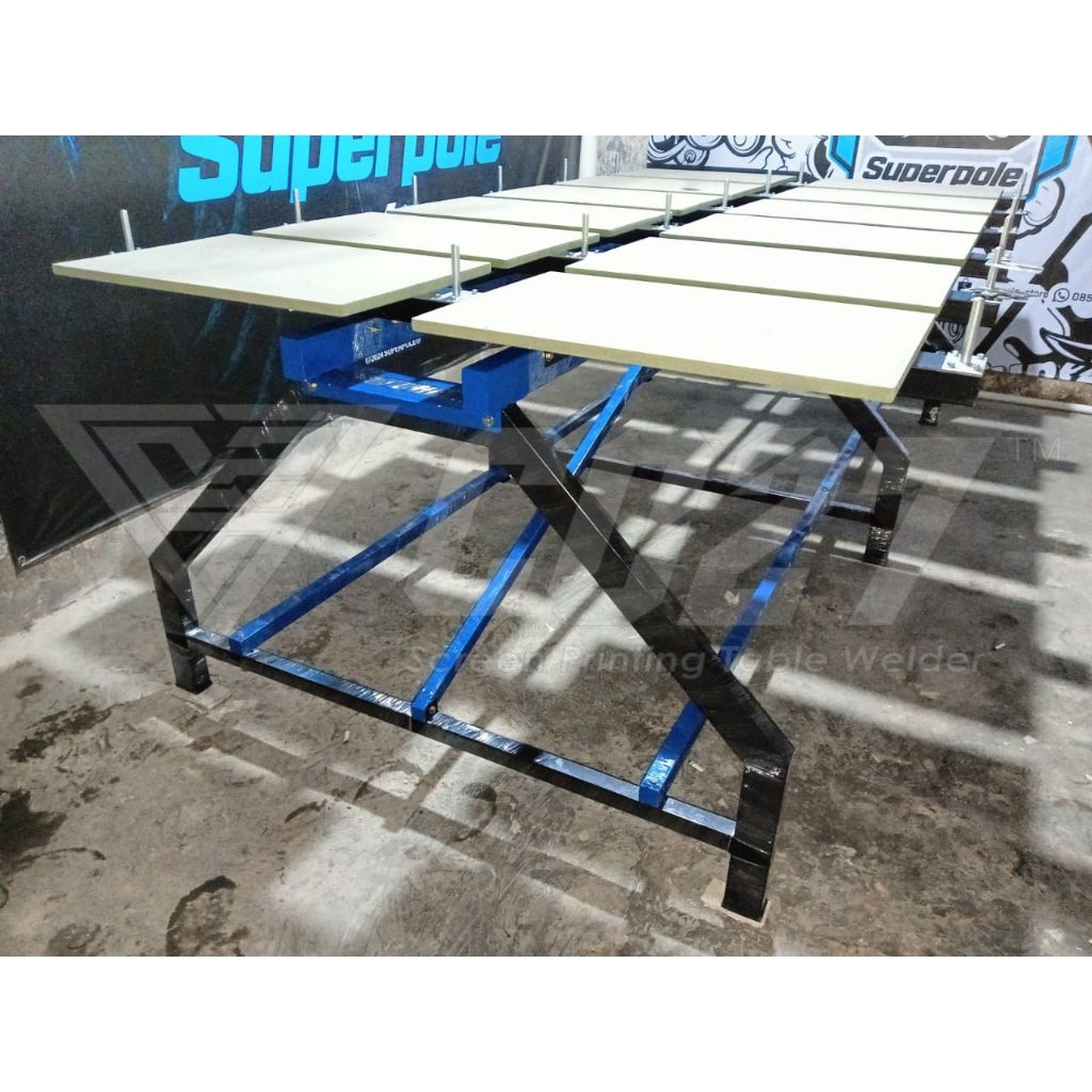 Meja Sablon Thailand 12 Palet (Double Aspin)