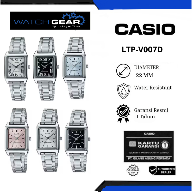 Jam tangan wanita Casio LTP-V007D Steel