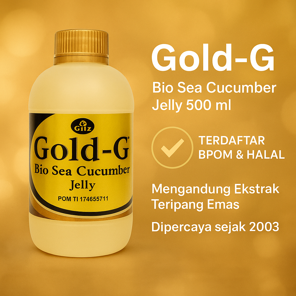 Jelly Gamat Gold-G 500ml - Bio Sea Cucumber 500ml Asli Original
