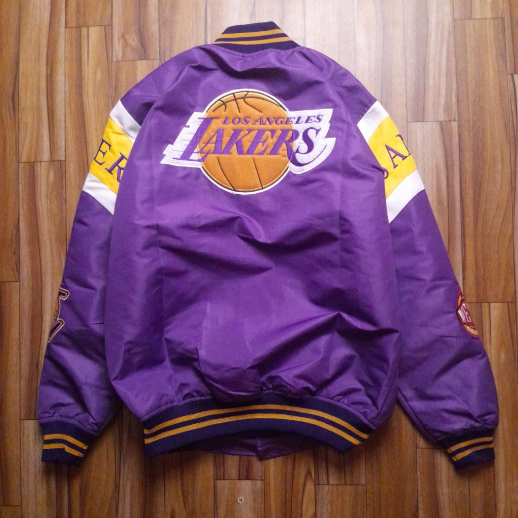 HOT DEALS Vintage Varsity Jeket Lakers Bordir Premium