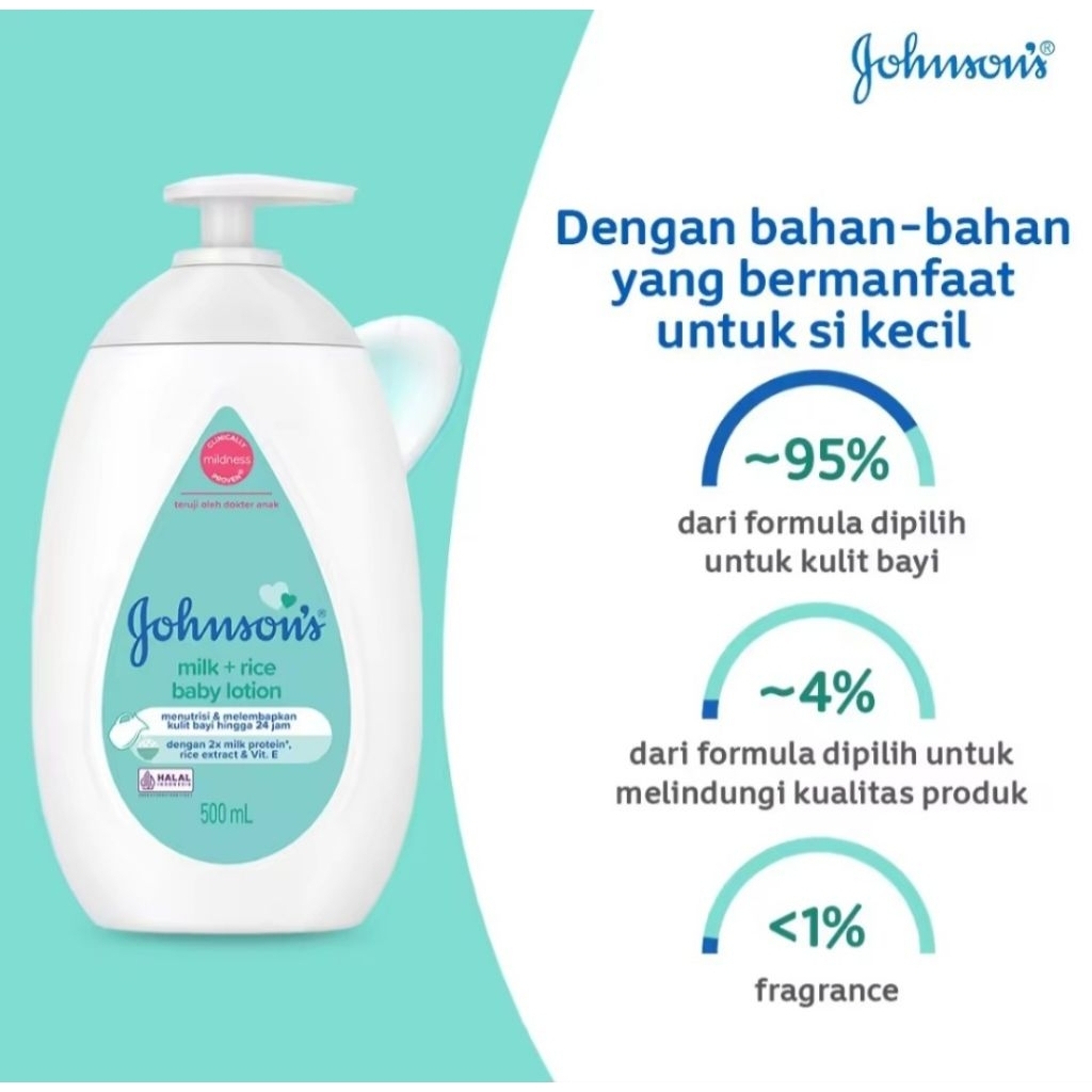 Johnson milk rice baby lotion - body lotion bayi