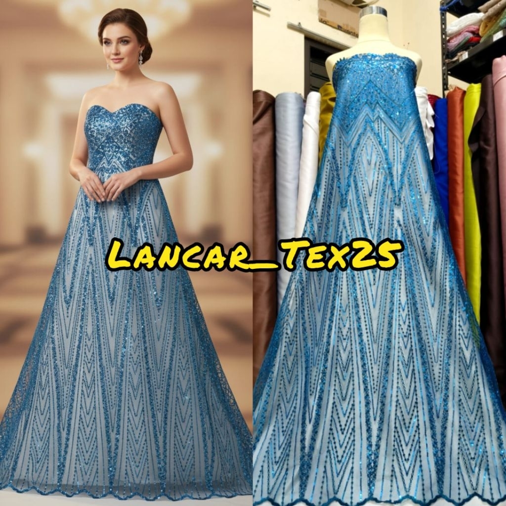 Tile Payet Spangel/Tile Payet Spangkel/Tile Payet Sequin/Bahan Kebaya