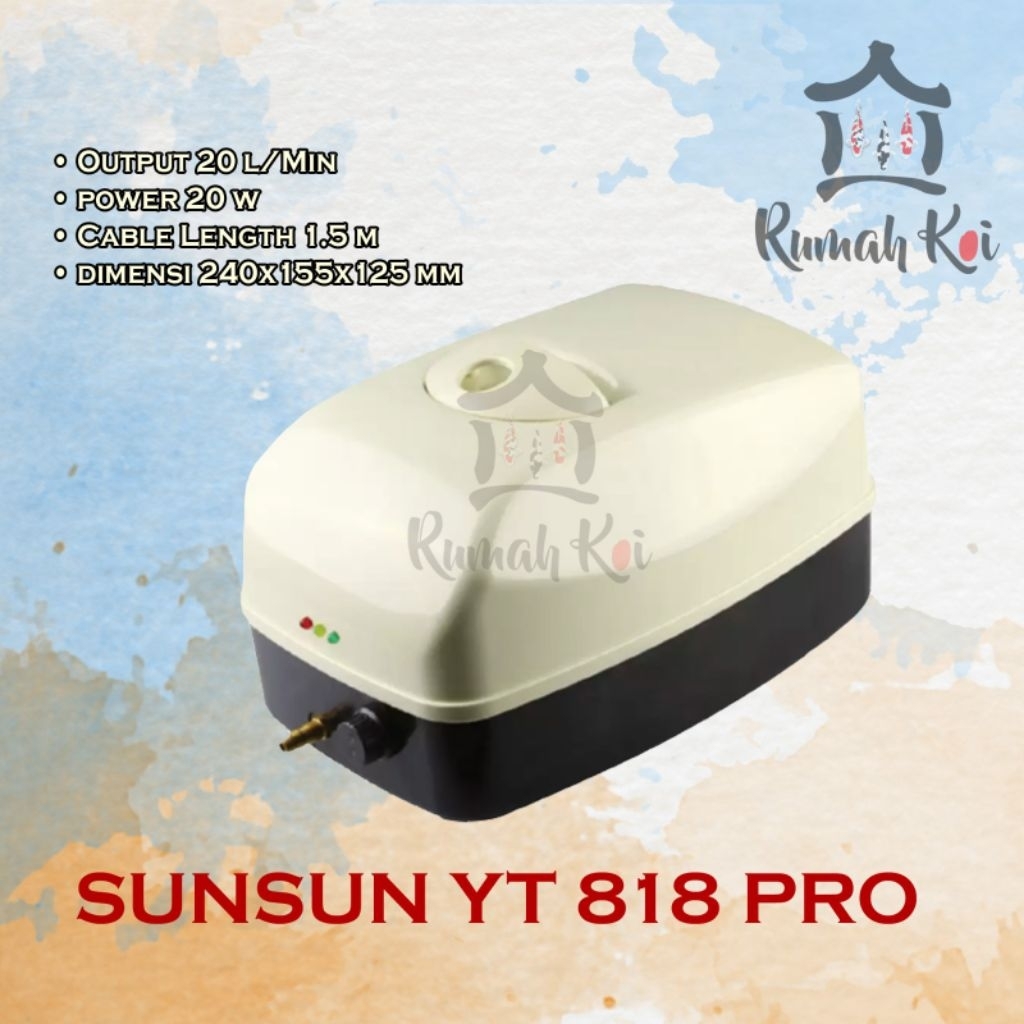 Sunsun YT 818 Pro Aerator AC DC otomatis