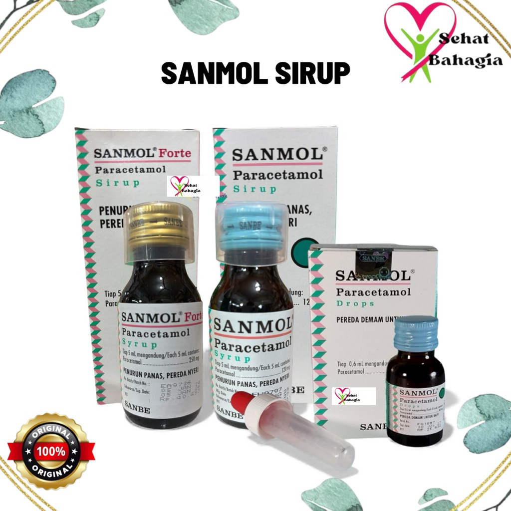Sanmol - Pereda Demam dan Nyeri - Sanmol Drops/ Sanmol Sirup/ Sanmol Forte Sirup