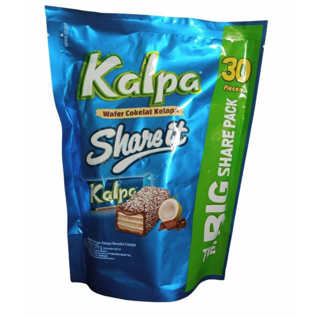 kalpa share it big share pack /KALPA WAFER COKLAT KELAPA 22 gram