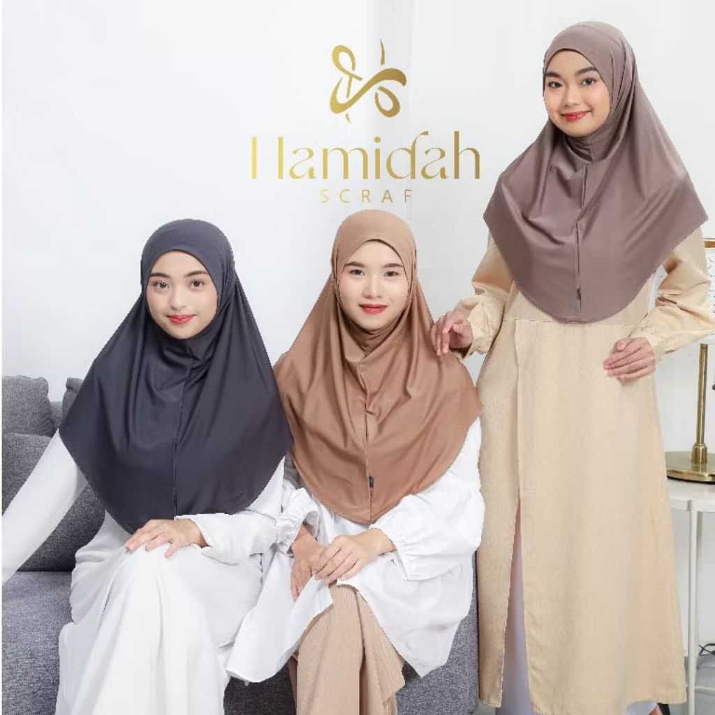 Bergo Hamidah Oval Instan Non Pad Size L (Makassar)
