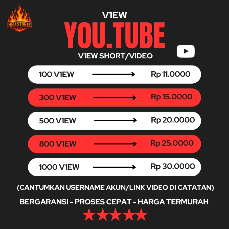 JUAL PENONTON VIEWERS YOUTUBE TERMURAH VIEW YT YTB BERGARANSI MURAH NON-DROP PERMANEN YOUTVBE MURAH 