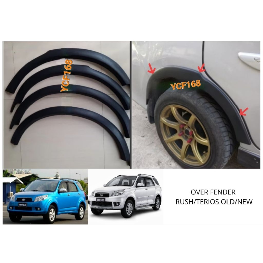 Over Fender / List Lis Spakbor Mobil Rush / Terios Lama / New / Konde Tahun 2004 sampai 2017 Model O
