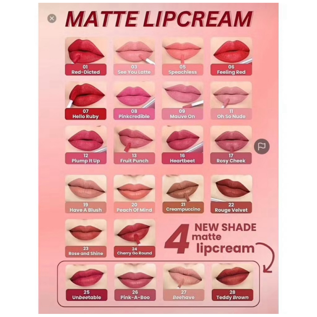 wardah matte lip cream/lip cream wardah/lip cream viral/lip cream matte