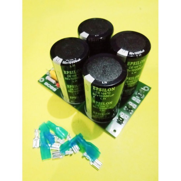 Kit PSU 4 Elco Epsilon 10000uF 80V Original Plus Skun PCB