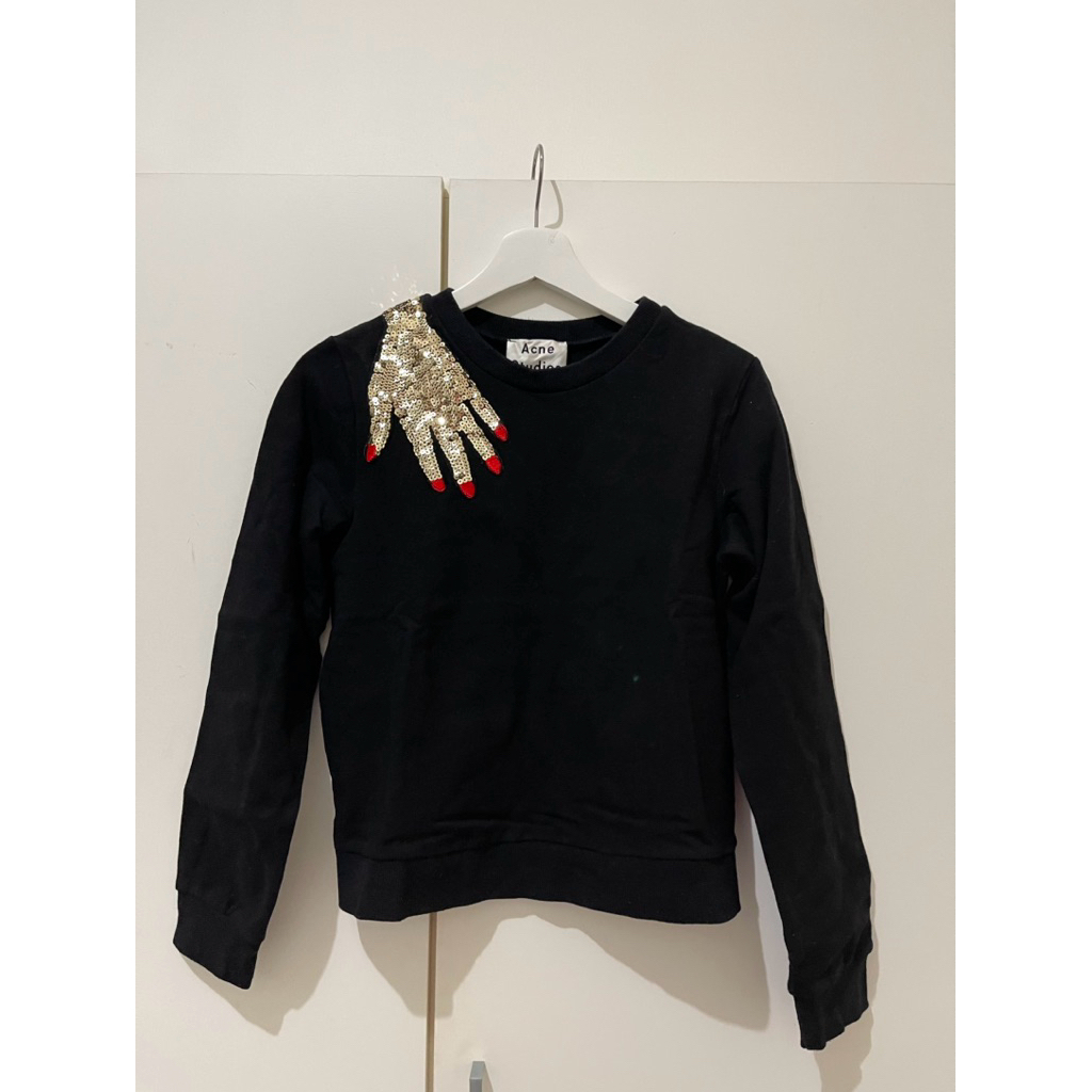 Sequin Hand Sweatshirt Acne Studios Sweater