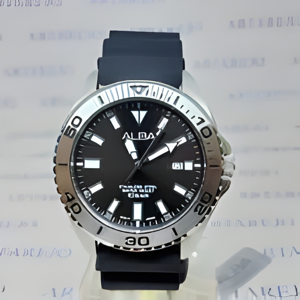 JAM TANGAN PRIA ALBA AS9Q49X1 RUBBER HITAM AS9Q49 ORIGINAL