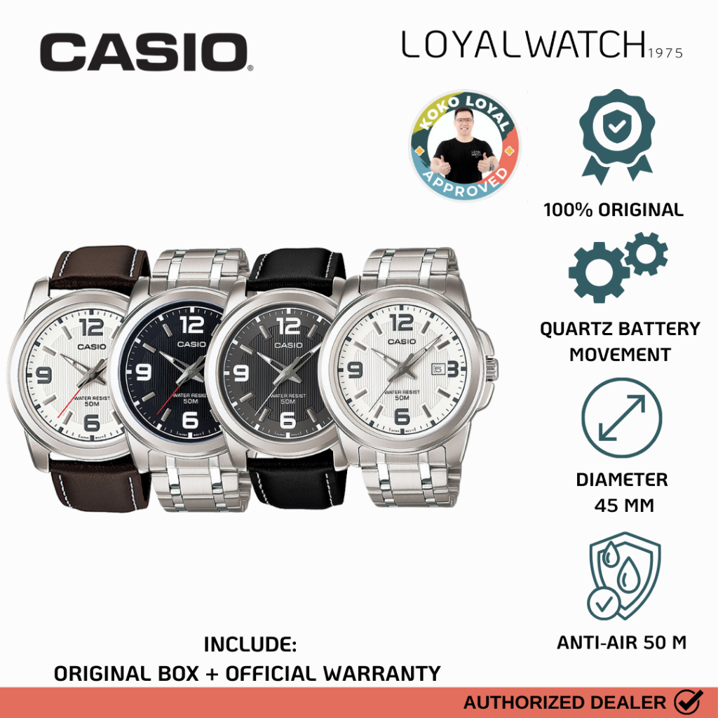 Jam Tangan Casio Enticer Pria MTP-1314 MTP-1314D-1A MTP-1314D-7A MTP-1314L-7A MTP-1314L-8A Stainless