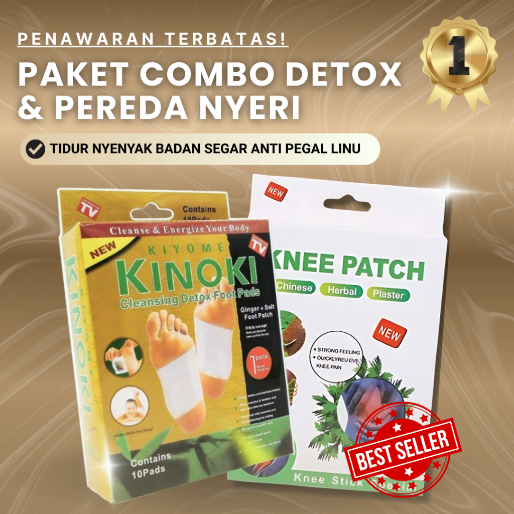 (HS) (PAKET SEHAT) Koyo Kinoki Detox Kaki & Knee Patch Perawatan Pereda Nyeri Lutut Tangan