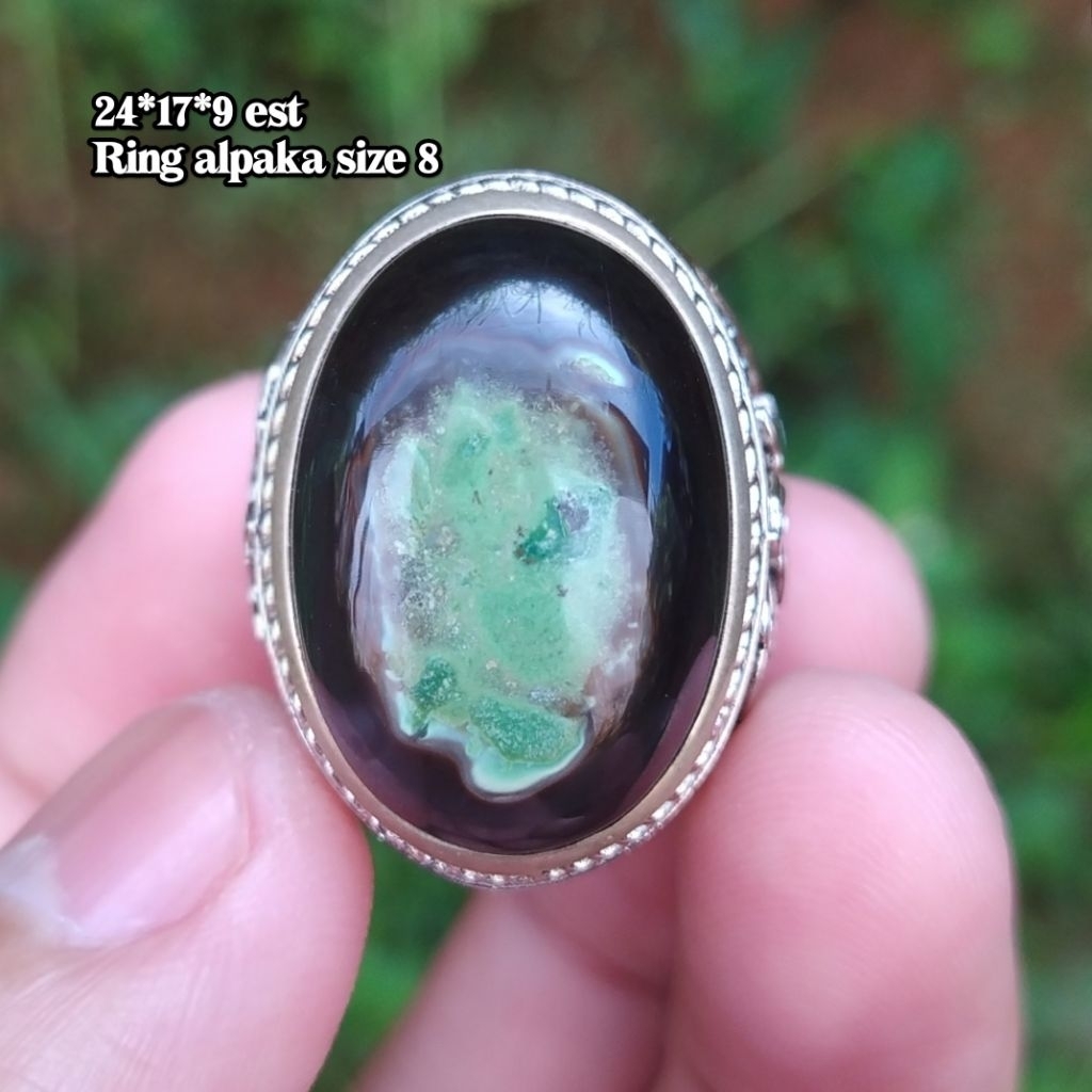 (BISA COD) Cincin Batu Akik Pancawarna Garut Odim Klasik