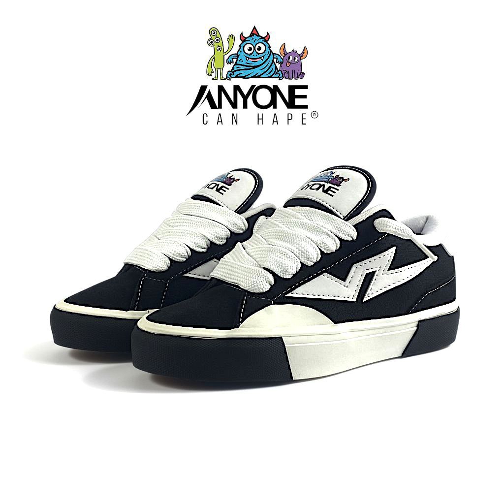ANYONE VORTIZE SKATE BLACK HOLE - sepatu sneakers unisex pria/wanita gemuk fat shoes original