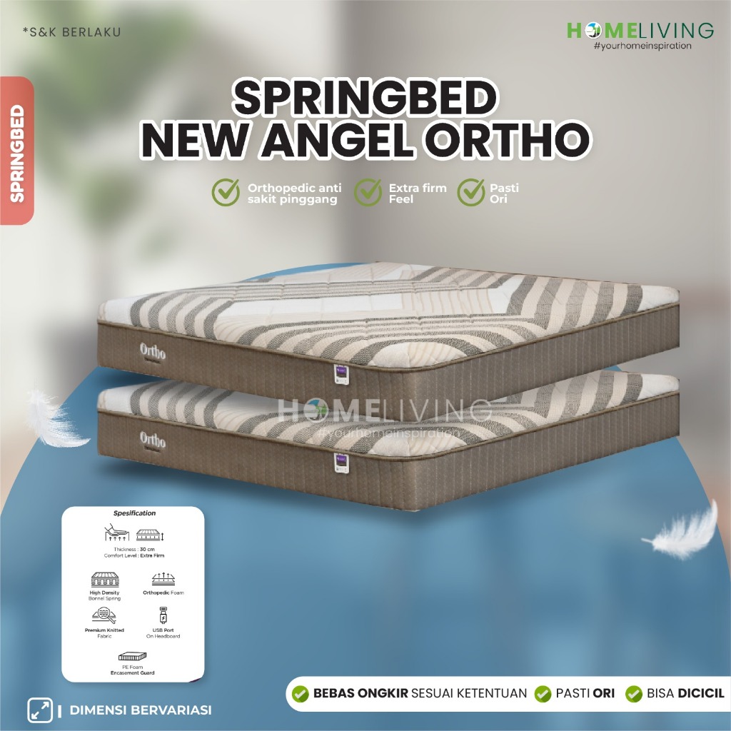 HOMELIVING - SPRINGBED ANGEL ORTTO FULLSET- KASUR AJA MATRASS ONLY - SET DIVAN RANJANG TEMPAT TIDUR