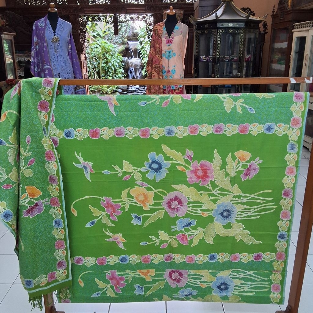 Kain Sarung Batik Tulis Buketan/Kain Encim Buketan Antik/Kain Sarung Encim Buketan/Kain Batik Encim