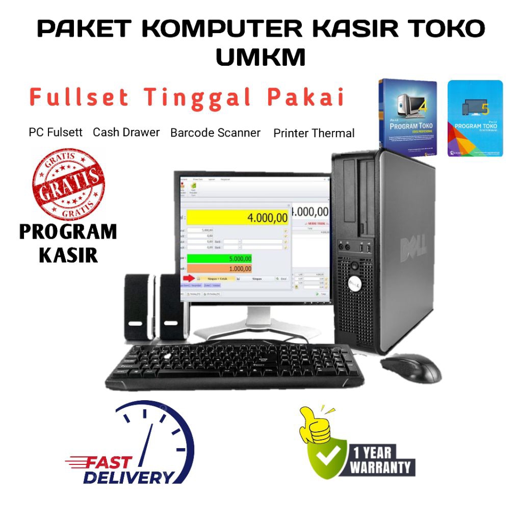 PAKET KOMPUTER KASIR TOKO UMKM